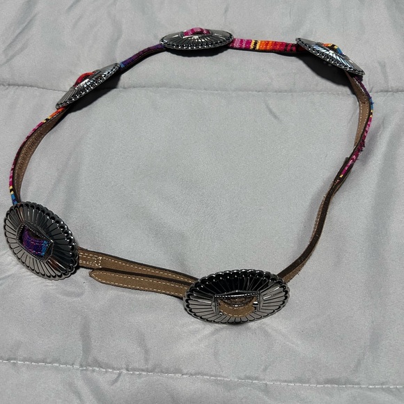 Tony Lama Serape Concho Belt Size 34 - Picture 4 of 12